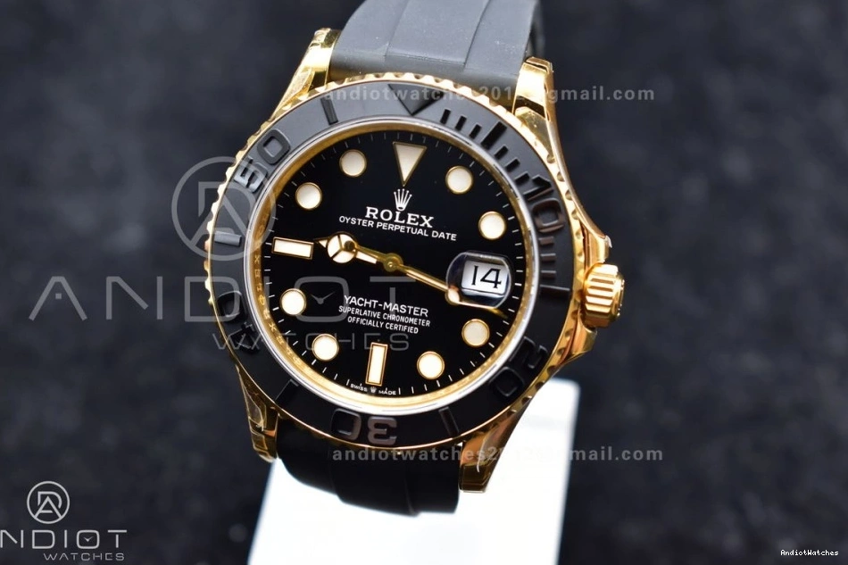 42mm Yacht-Master Rubber VSF Black Edition VS Best 1224 EyeCatching on 1:1 Ceramic Bezel Strap 3D 226658 Black 0202